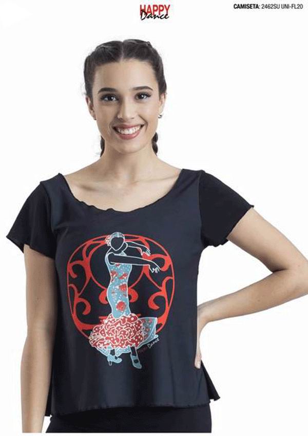 T-shirt pour la Danse Flamenco. Ref. 2462SUUNI-FL20